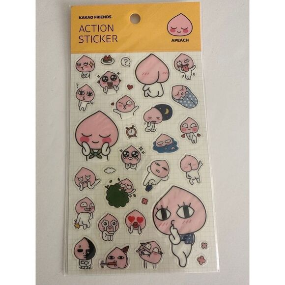 Kakao Friends 2 Packages of Apeach Peach Character Emoji‎ - Picture 2 of 3